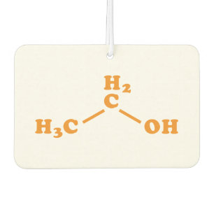 Alcohol Ethanol Molecular Chemical Formula Car Air Freshener