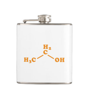 Alcohol Ethanol Molecular Chemical Formula Hip Flask