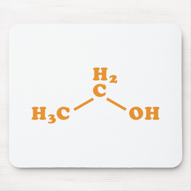 Alcohol Ethanol Molecular Chemical Formula Mouse Mat (Front)