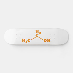 Alcohol Ethanol Molecular Chemical Formula Skateboard