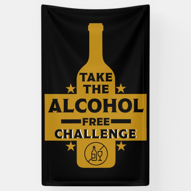  Alcohol Free And Sober Banner (Vertical)