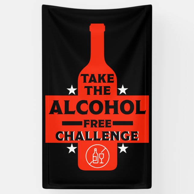  Alcohol Free And Sober Banner (Vertical)