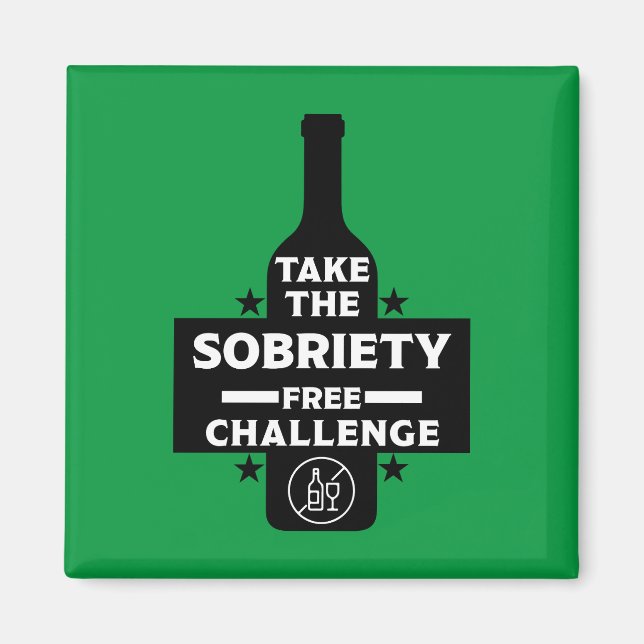 Alcohol Free And Sober Magnet (Front)