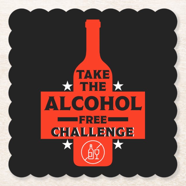  Alcohol Free And Sober Paper Coaster (Front)