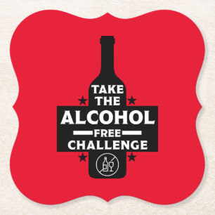 Alcohol Free And Sober Paper Coaster