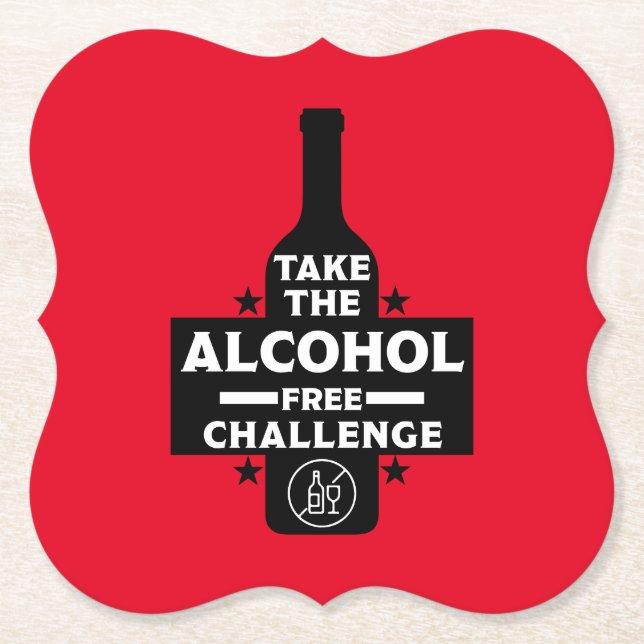  Alcohol Free And Sober Paper Coaster (Front)