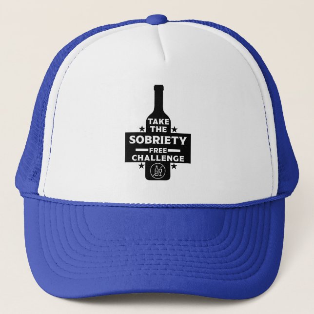  Alcohol Free And Sober Trucker Hat (Front)