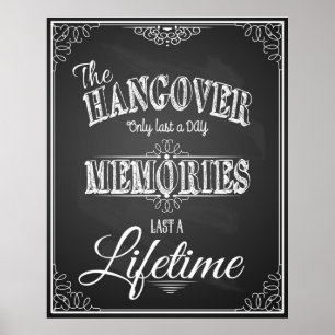 Alcohol HANGOVER bar sign perfect wedding print