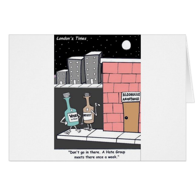 Alcohol Hate Group Funny Tees Mugs Cards Gifts Etc (Front Horizontal)