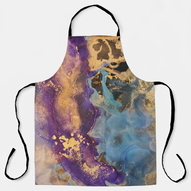 Alcohol Illustration. Decoration Paint. Bright Col Apron (Front)