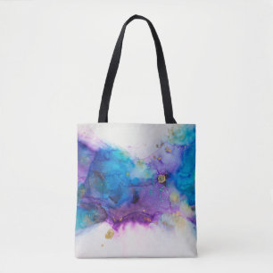 Alcohol Ink Art. Abstract painting. Alcohol Ink ba Tote Bag