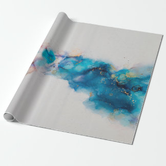 Alcohol Ink Art. Abstract painting. Alcohol Ink ba Wrapping Paper