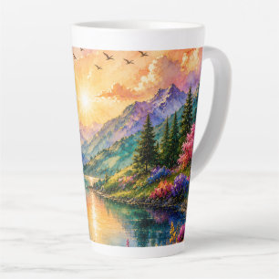 Alcohol Ink Art Latte Mug