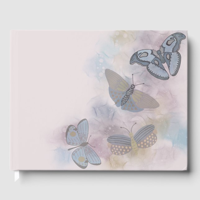 Alcohol Ink Butterflies  Guest Book (Front)