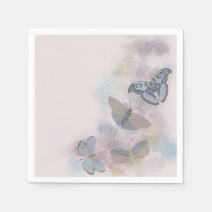 Alcohol Ink Butterflies Napkin
