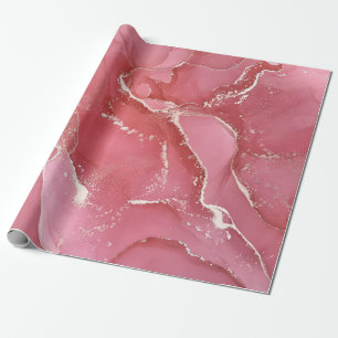 Alcohol ink colors translucent. Abstract multicolo Wrapping Paper