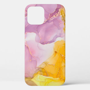 Alcohol ink colors translucent. Fluid Art. Modern iPhone 12 Case