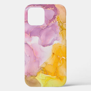 Alcohol ink colors translucent. Fluid Art. Modern iPhone 12 Case