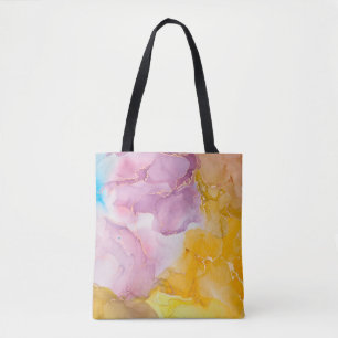 Alcohol ink colors translucent. Fluid Art. Modern  Tote Bag