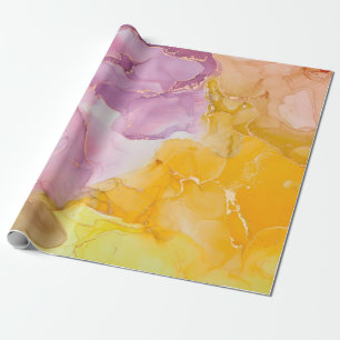Alcohol ink colors translucent. Fluid Art. Modern Wrapping Paper