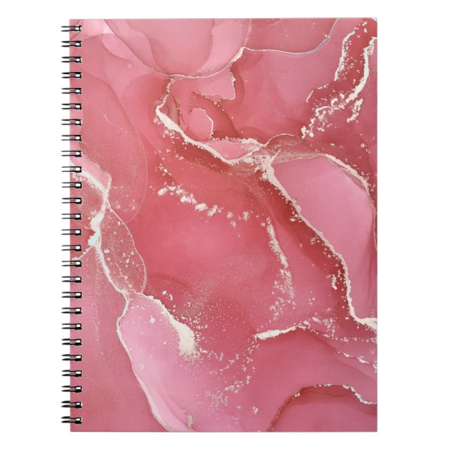 Alcohol ink colours translucent. Abstract multicol Notebook (Front)