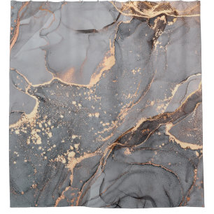 Alcohol ink colours translucent. Abstract multicol Shower Curtain