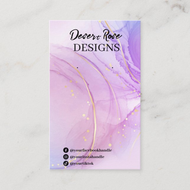 Alcohol Ink Earring Cards (Front)