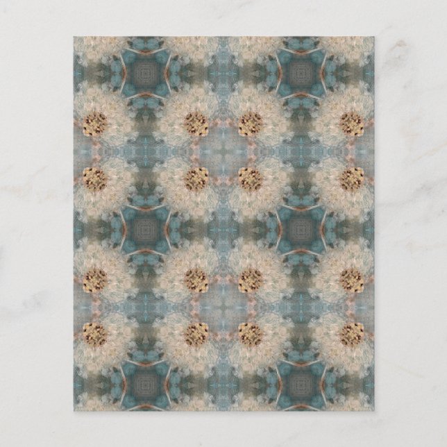 Alcohol Ink Floral Scrapbook Craft Paper (Front)