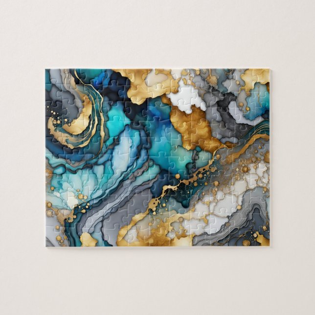 Alcohol Ink Puzzle (Horizontal)