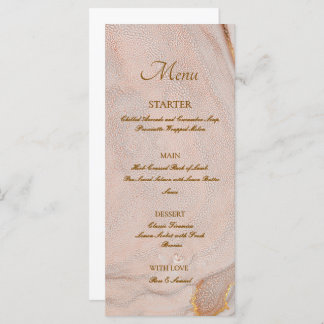 Alcohol Ink Rose Elegant Flat Menu