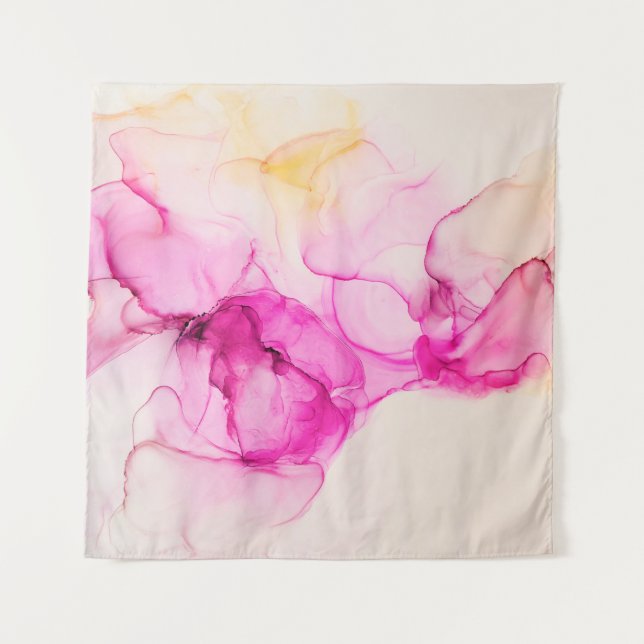 Alcohol ink sea texture. Contemporary art. Spots o Tapestry (Front)