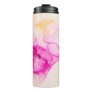 Alcohol ink sea texture. Contemporary art. Spots o Thermal Tumbler