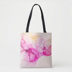Alcohol ink sea texture. Contemporary art. Spots o Tote Bag