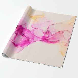 Alcohol ink sea texture. Contemporary art. Spots o Wrapping Paper