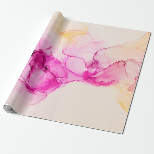 Alcohol ink sea texture. Contemporary art. Spots o Wrapping Paper (Unrolled)