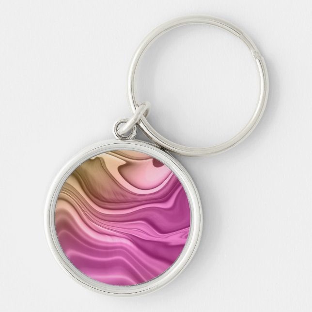 Alcohol Ink Set Aurora Digital Paper Key Ring (Front)
