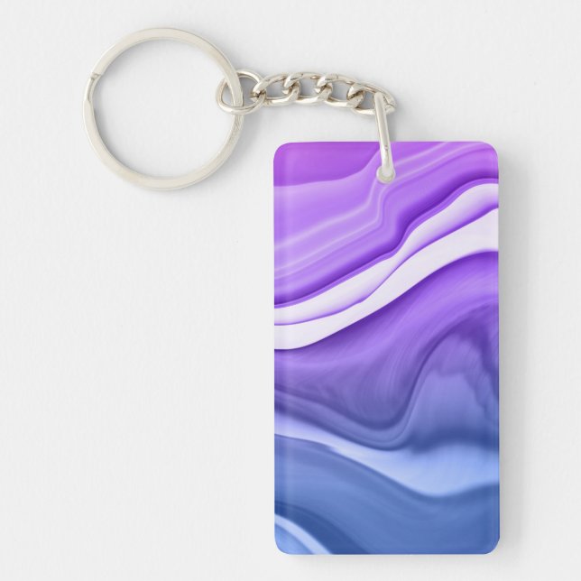 Alcohol Ink Set Aurora Digital Paper Key Ring (Front)