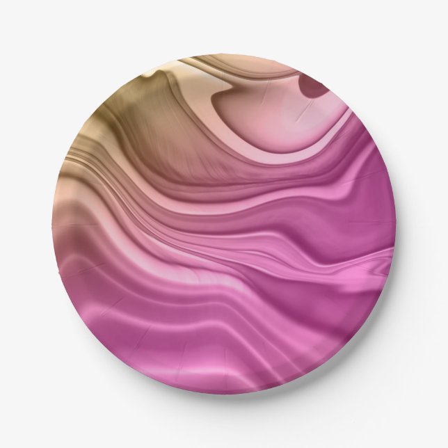 Alcohol Ink Set Aurora Digital Paper Plate (Front)