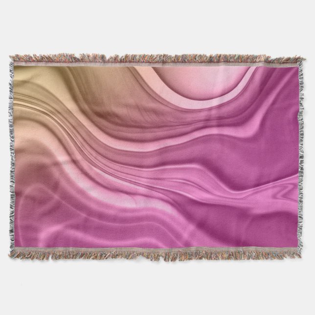 Alcohol Ink Set Aurora Digital Paper Throw Blanket (Front)