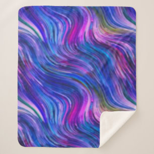 Alcohol Ink Sherpa Blanket