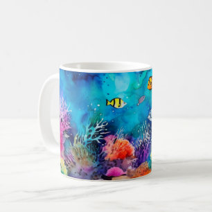 Alcohol Ink Summer Coffee Mug