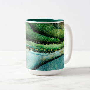 Alcohol Ink Two-Tone Coffee Mug