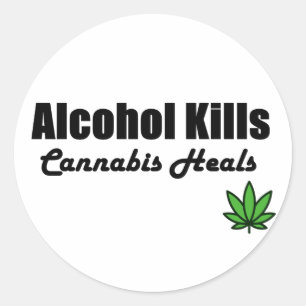 Alcohol Kills Cannabis Heals Stickers