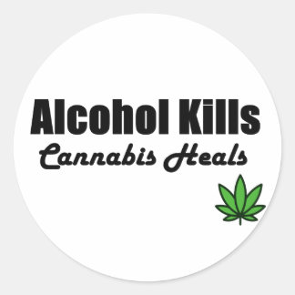Alcohol Kills Cannabis Heals Stickers