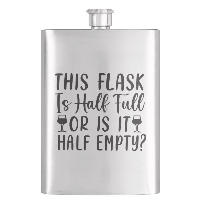 Alcohol Quotes Hip Flask (Front)
