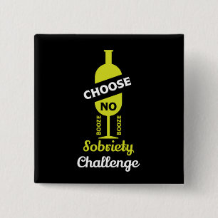 Alcohol Sobriety Alcohol Free Teetotal Support 15 Cm Square Badge