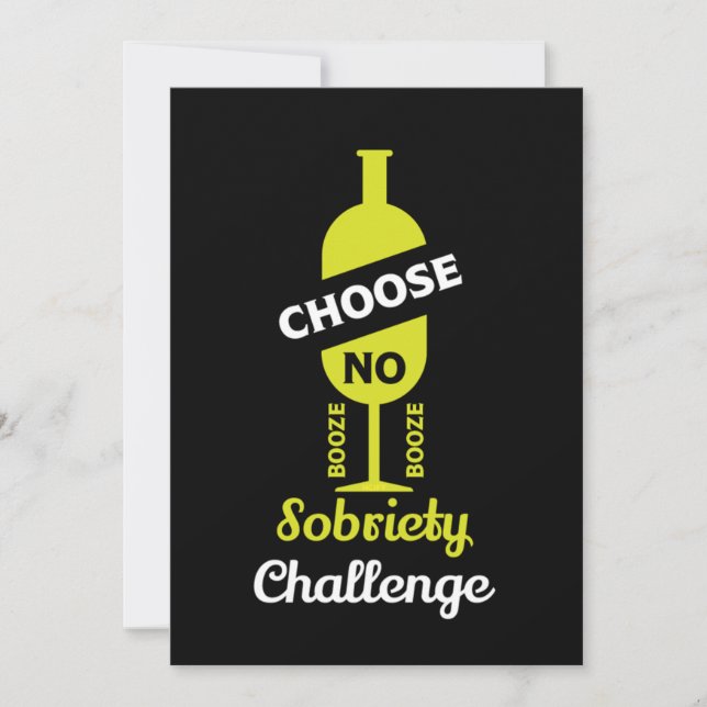 Alcohol Sobriety Alcohol Free Teetotal Support 15  Thank You Card (Front)