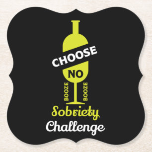 Alcohol Sobriety Alcohol Free Teetotal Support   Paper Coaster