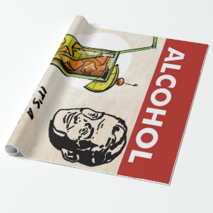 ALCOHOL SOLUTION MAN WRAPPING PAPER