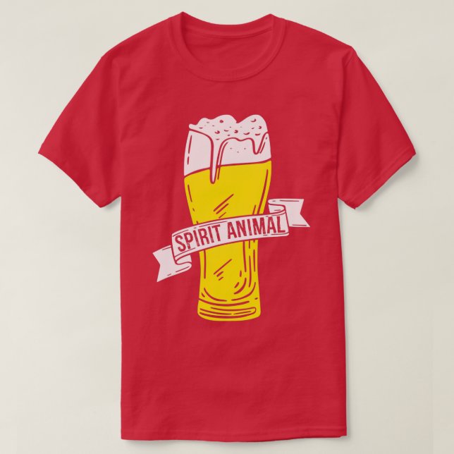 Alcohol Spirit Animal Alcoholic Beer Funny Gifts d T-Shirt (Design Front)